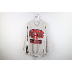 Vintage 90s Mens 3XL Distressed Spell Out Ohio State University Sweatshirt USA